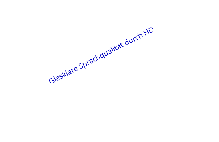 Glasklare Sprachqualität durch HD